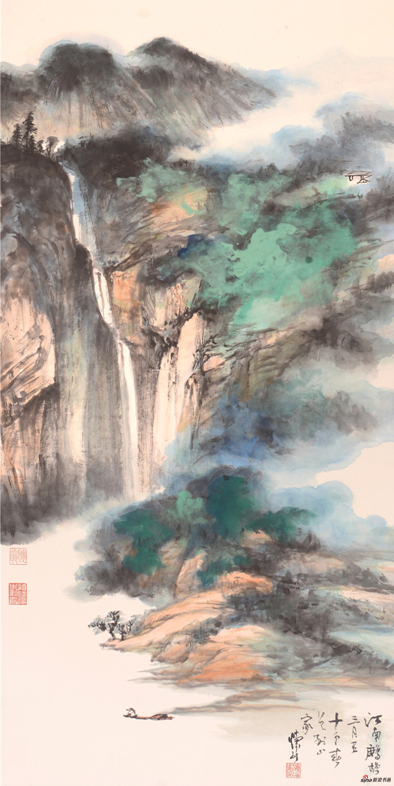 《江南鹧鸪三月里 十分春色到山家》137×68cm 2018年