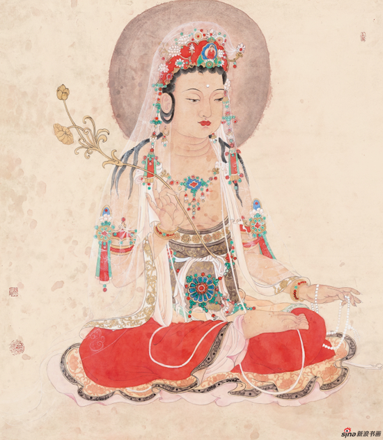 《水月观音》 78cm×68cm