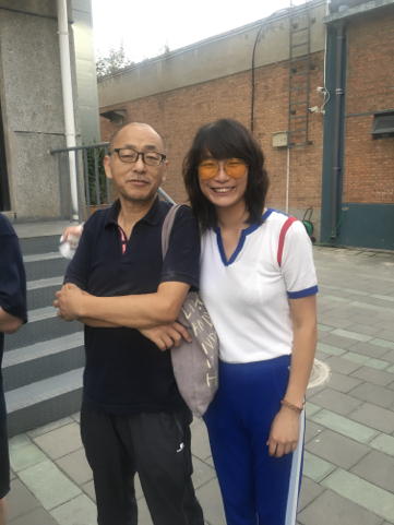 左起：著名艺术家及策展人吴小军、本次活动策展人葛秋