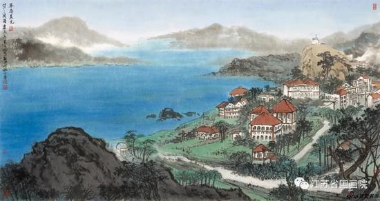 黄戈 《琴岛晨光》 97cm×180cm 