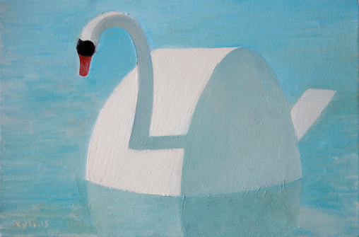 白天鹅 40x60cm 布面油画 2015