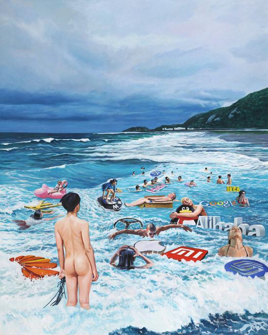 现在心不可得The Present Mind Cannot be Found 布面丙烯Acrylic on Canvas150x120cm 2018