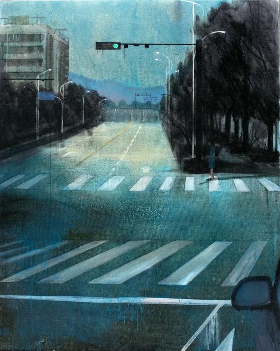 王瑾《云上的城市》布面油画 100x125cm 2016