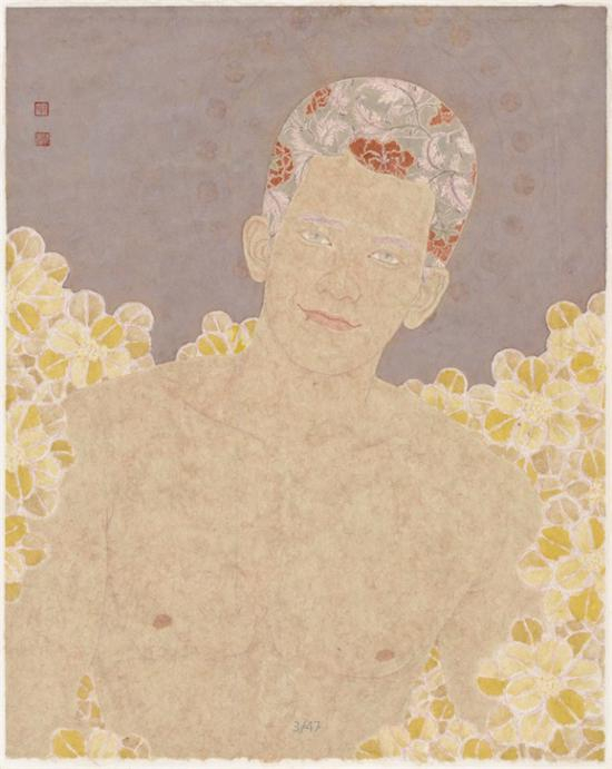 裸与和平之三-纸本设色-49x61cm-2016
