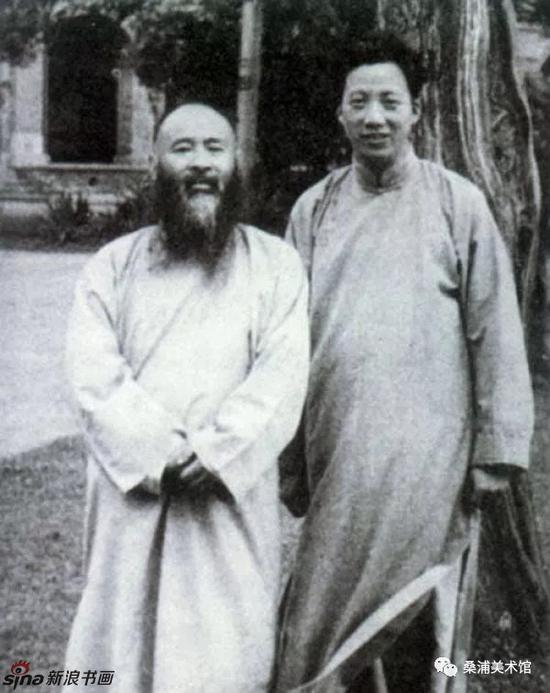 陈从周（右一）与张大千