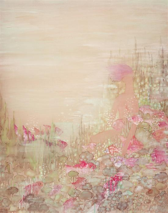 人鱼之恋（之八） 杨缨 绢本设色 80X100cm 2007
