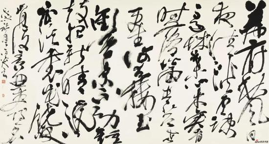 《杜甫<院中晚晴怀西郭茅舍>诗》，作品规格：179cm*96cm，创作年代：2018