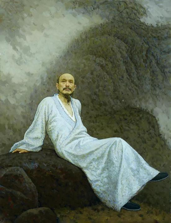 　　　靳尚谊 画僧髡残 　　1999年 　　布面 油画 　　150.5×114 cm 　　成交价：RMB 28，750，000