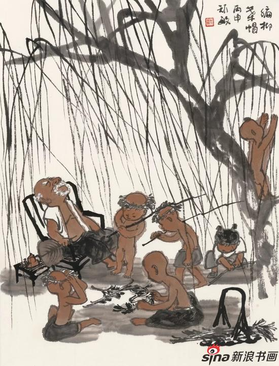 编柳叶帽 46X35cm 2016