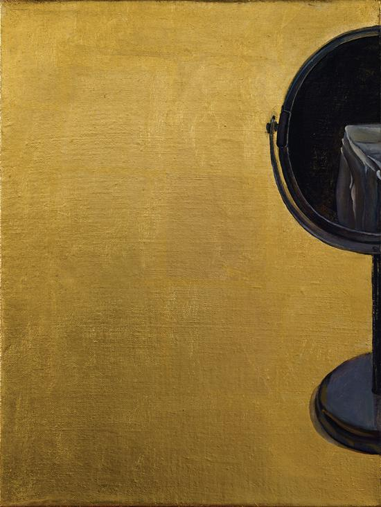 　　田园，《物—之三十七》，40x30cm，布面金箔油画，2014
