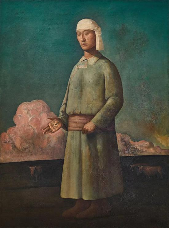 Lot.684 韦尔申 《天边的云》 1991年 布面坦培拉 128×95cm。