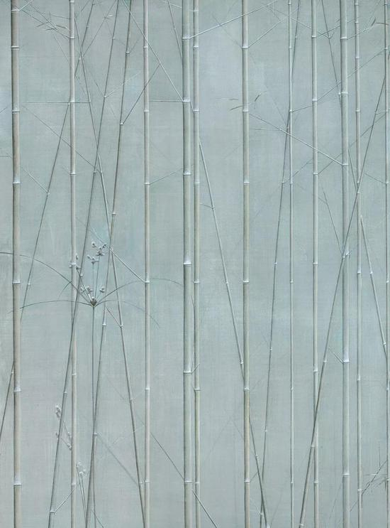 　刘野 竹草图 　2007-2008年 　布面 油画 　300×220cm 　成交价：RMB 10，350，000