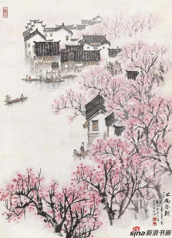《江南春朝》 64cm×46.2cm 1962年