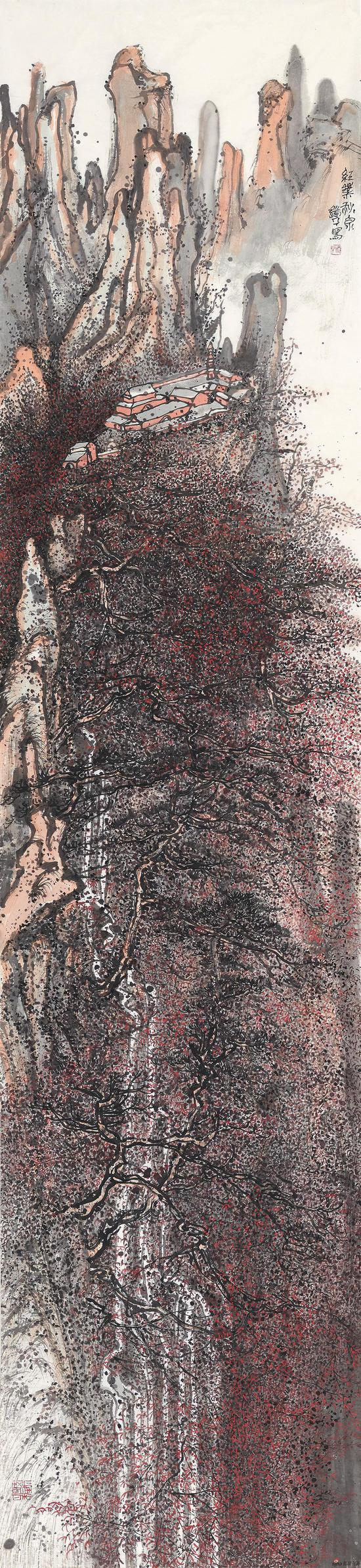 红叶秋泉2018年232x53