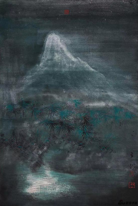 高山飞雪 30cm×45cm 2017年