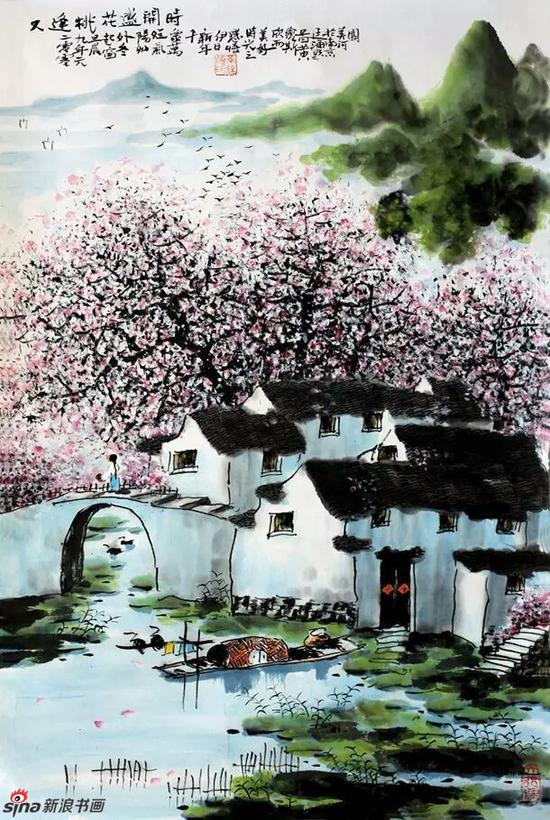 《又逢桃花盛开时》，69cmX46cm，2006年，黄廷海作