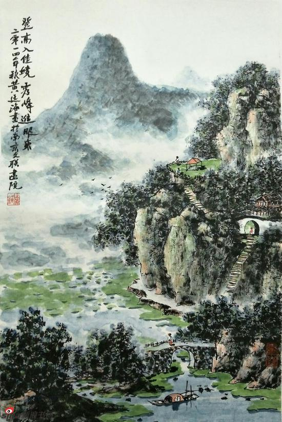 《登高入佳境》，69cmX46cm，2014年，黄廷海作