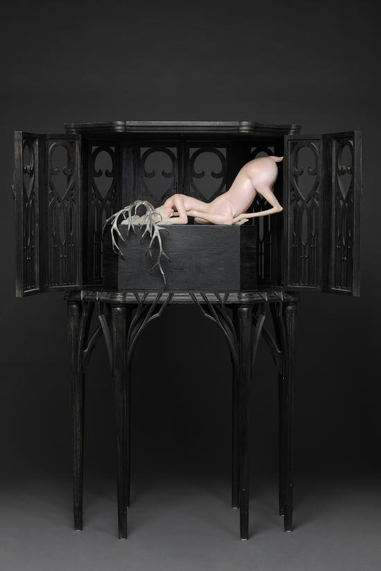 金钕 弱水 2011 树脂&橡木 80×45×60cm ¥100，000