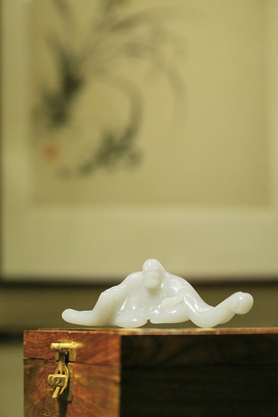 特価HOT中国文物　筆　収集家の放出品　白玉製彫刻筆管　大筆　岡 その他
