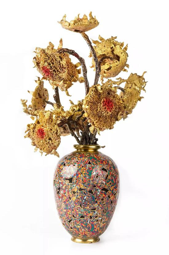 《葵花向日》 朱炳仁 铜 54×43x90cm 2018