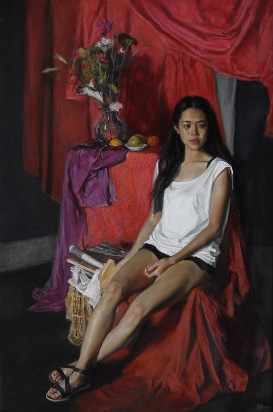 《少女与信》190×130cm_2013年