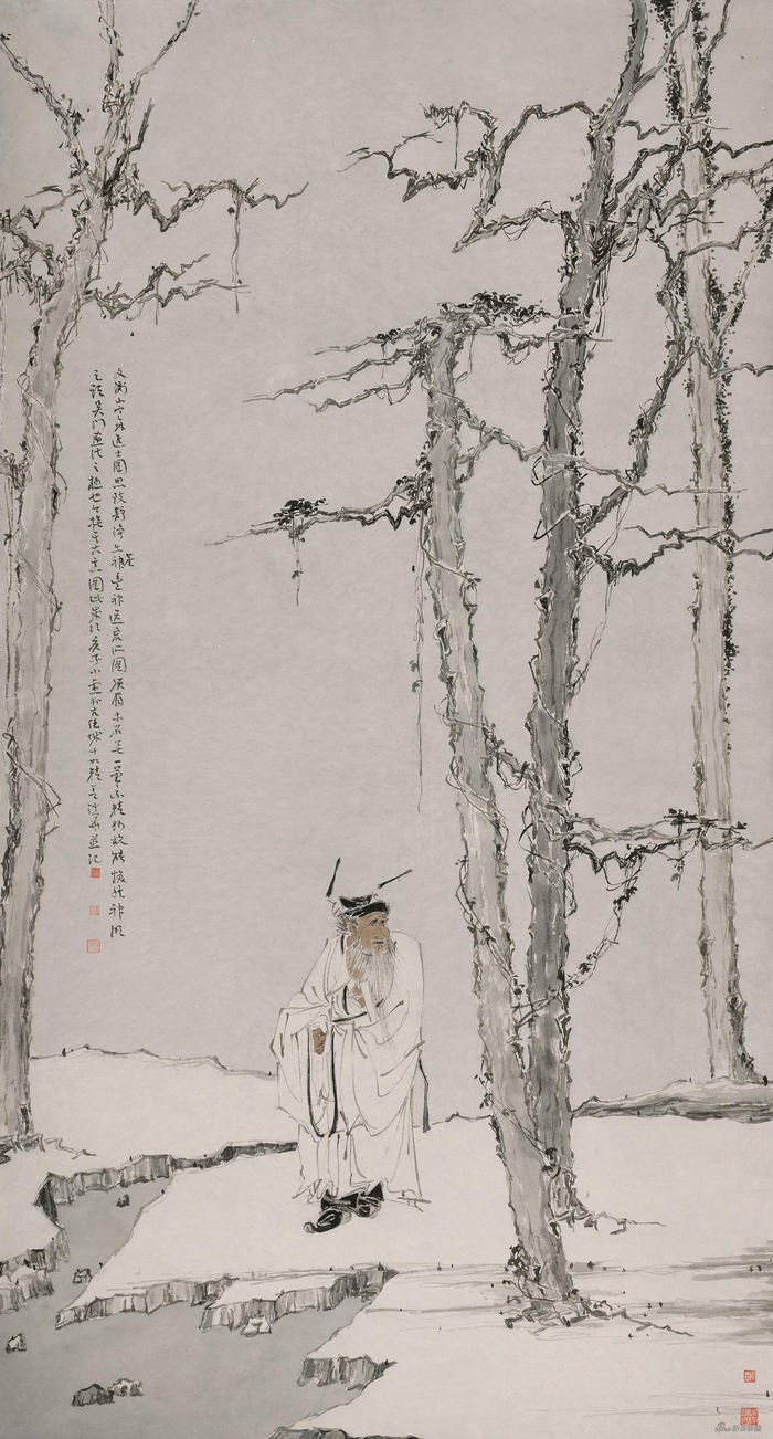 寒林钟馗 张镇华 180×97 2020年