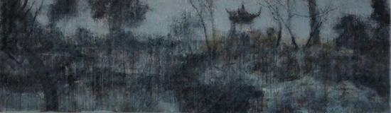 袁欣《留园》丙烯 180×60cm 2014