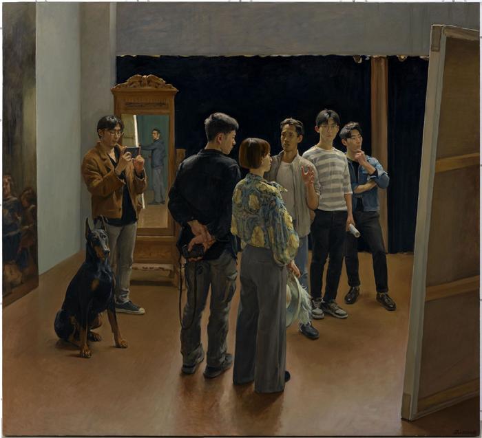 《绘画的寓言》,布面油画,200 × 220 cm,2021