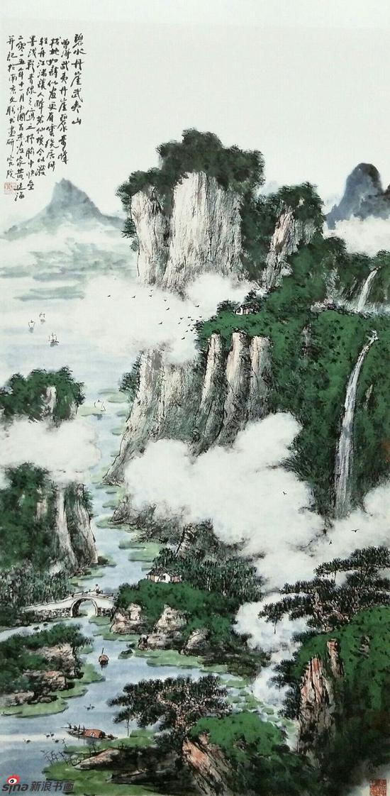 《碧水丹崖武夷山》，69cmx136cm，2015年，黄廷海作