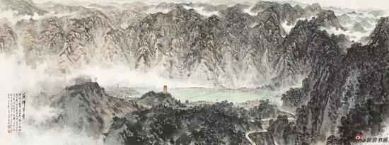 《茨坪常青》 90cm×240cm 1977年