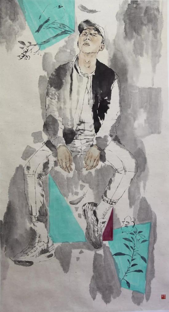 《刹那间-2》180cm×97cm 2018年