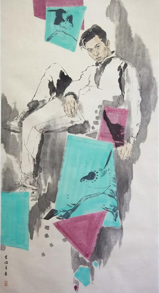 《刹那间-1》 180cm×97cm 2018年