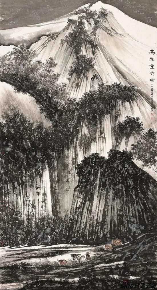 刘云 180x97 高原雪齐图 2016
