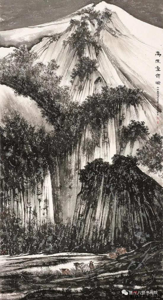 《高原雪齐图 》 （180cmx97cm） 2016