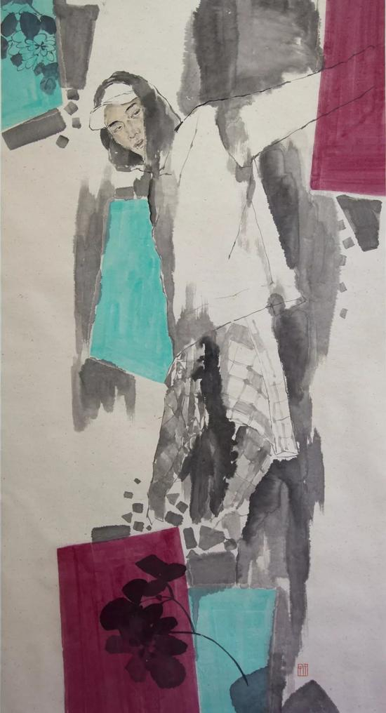 《刹那间-4》 180cm×97cm 2018年