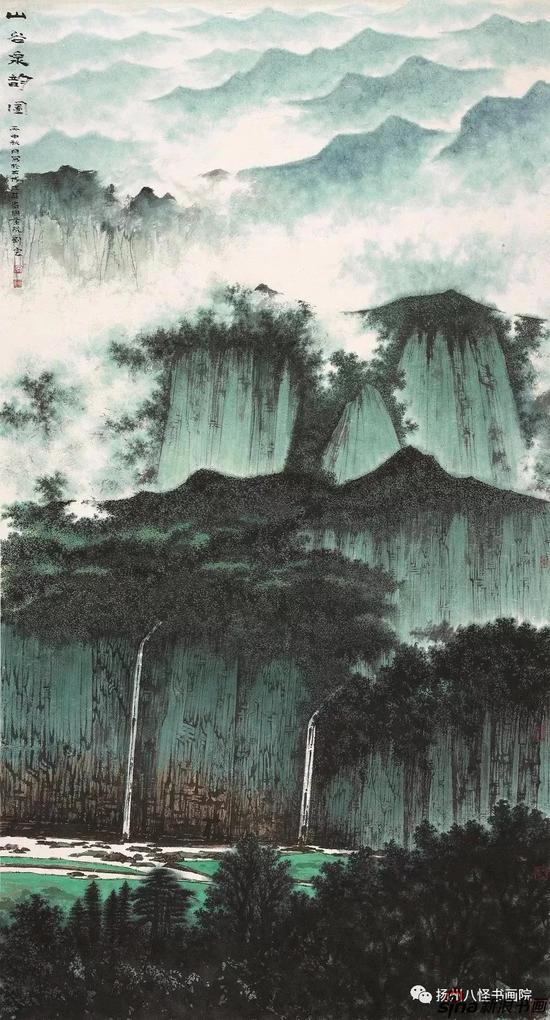 《山谷泉韵图 》（180cmx97cm） 2016年