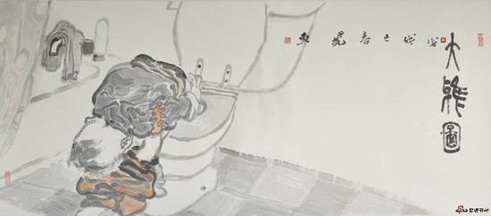 李亚光《大雅图》130 X52cm 中国画 纸本设色 2018