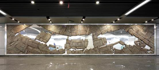 　　 凭楼倚月（与梅法钗、郑宁合作）25 x55米 宁波地铁一号线公共艺术作品 获2013年度全国优秀城市雕塑建设项目 公共艺术示范奖