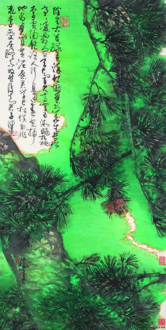 陈佩秋《太华长松》镜心