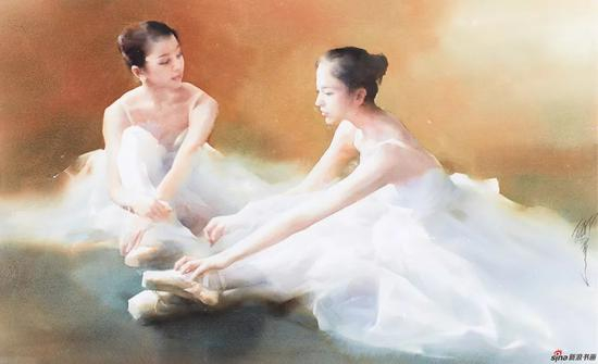 柳毅 回韵 66×100cm 水彩画