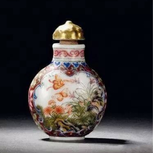 乾隆尊者鼻煙壺 乾隆年制”款瓷雕18罗汉鼻烟壶- Jade Art Auction - Antique and