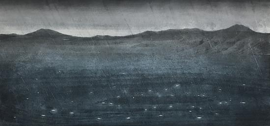 龙 珩 《RAIN》 68X32cm水印版画2017