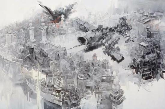 沦陷的圣地 300cm×200cm 布面油画 2016