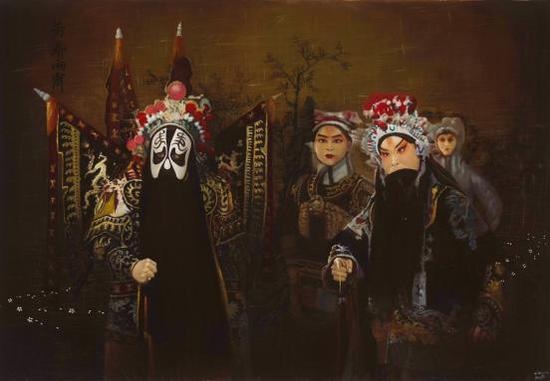 米巧铭京剧系列油画 霸王出征 170x120cm 布面油画 2017