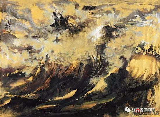 杨耀宁《旭日相迎长风路》96cm×131cm 2016年