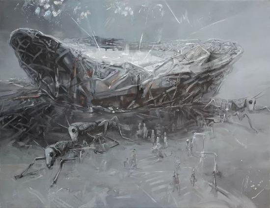 盾入与潜出 130cm×100cm 布面油画 2015
