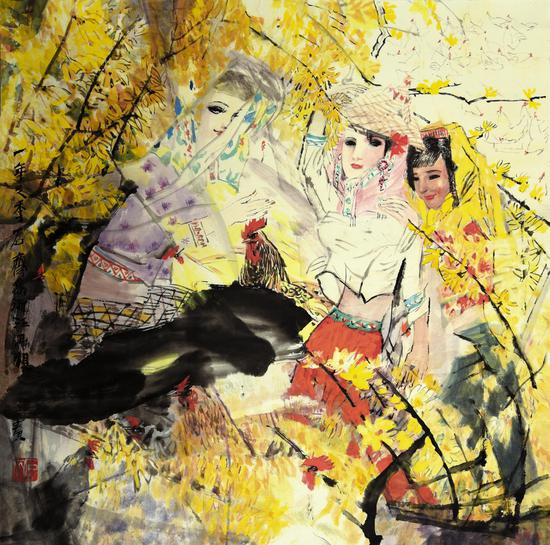 石齐《一年之计》 68cm×68cm