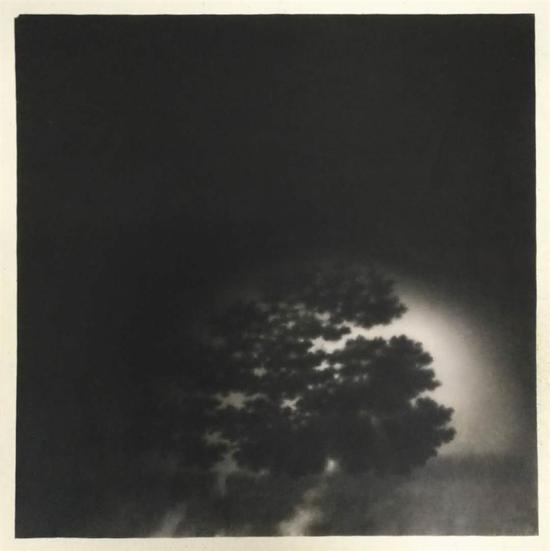 《夜未央》 尹鹏 68x 68cm 纸本水墨 2017