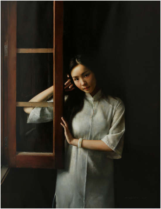 《一帘幽梦》布面油画