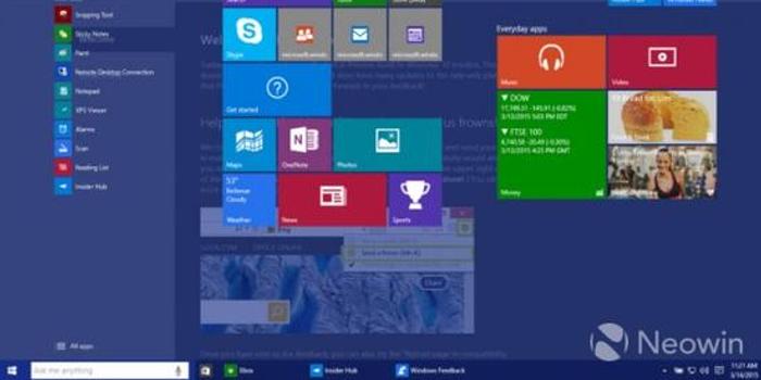 开始菜单变透明Windows 10新镜像泄露_手机新浪网